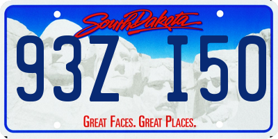 SD license plate 93ZI50