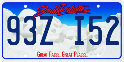 SD license plate 93ZI52