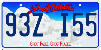 SD license plate 93ZI55