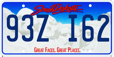 SD license plate 93ZI62