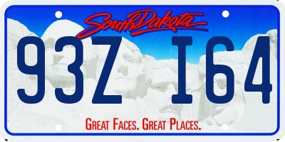 SD license plate 93ZI64