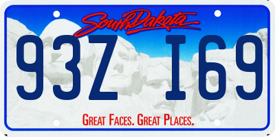 SD license plate 93ZI69