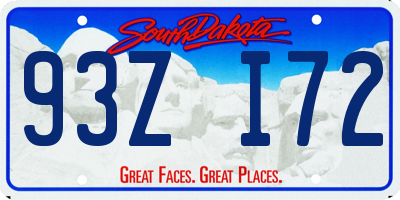 SD license plate 93ZI72