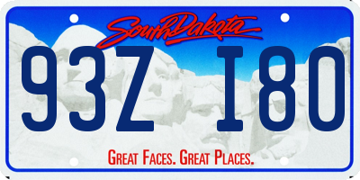 SD license plate 93ZI80