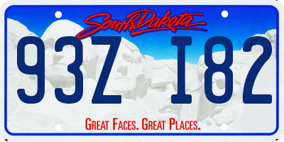 SD license plate 93ZI82