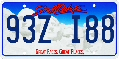 SD license plate 93ZI88