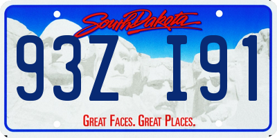 SD license plate 93ZI91