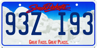 SD license plate 93ZI93