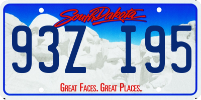 SD license plate 93ZI95