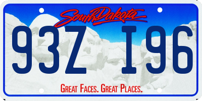 SD license plate 93ZI96