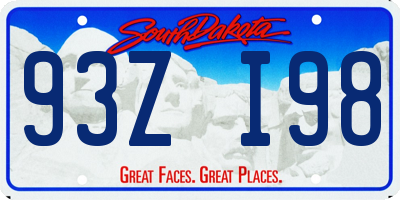SD license plate 93ZI98