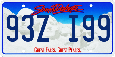 SD license plate 93ZI99