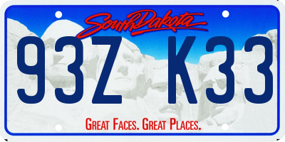SD license plate 93ZK33