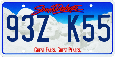 SD license plate 93ZK55