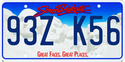 SD license plate 93ZK56