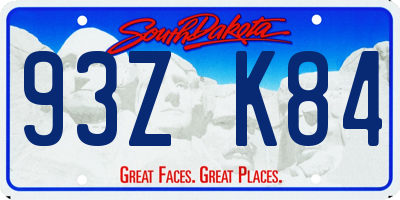 SD license plate 93ZK84