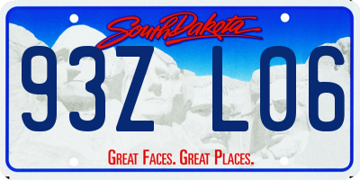 SD license plate 93ZL06