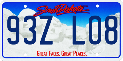 SD license plate 93ZL08