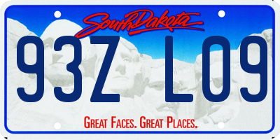 SD license plate 93ZL09