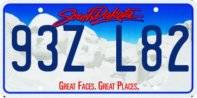 SD license plate 93ZL82