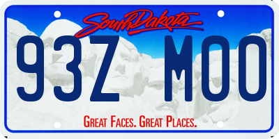 SD license plate 93ZM00
