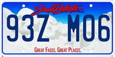 SD license plate 93ZM06