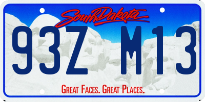 SD license plate 93ZM13