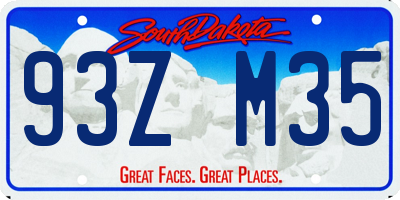 SD license plate 93ZM35