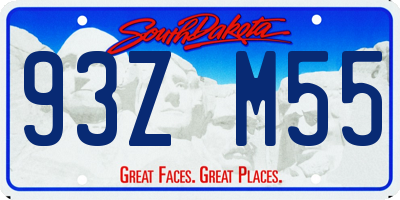 SD license plate 93ZM55