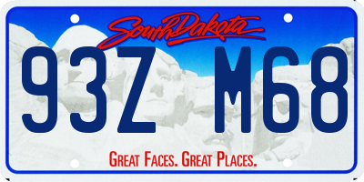 SD license plate 93ZM68