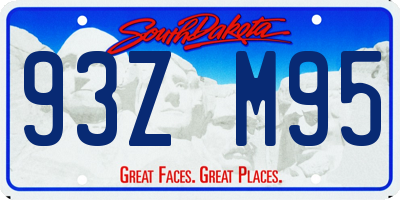 SD license plate 93ZM95