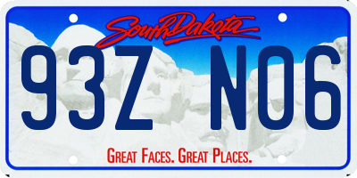 SD license plate 93ZN06