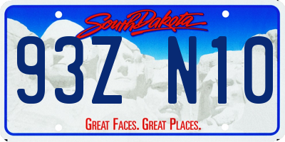 SD license plate 93ZN10