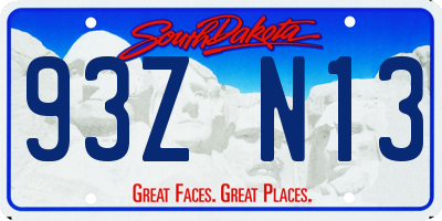 SD license plate 93ZN13