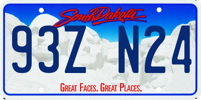 SD license plate 93ZN24