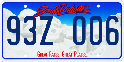 SD license plate 93ZO06