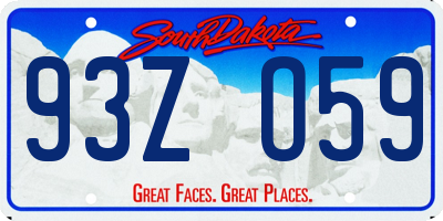 SD license plate 93ZO59