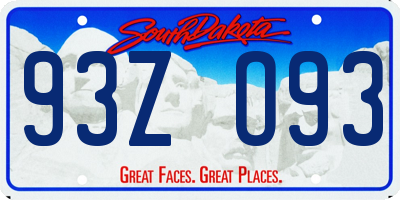 SD license plate 93ZO93