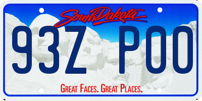 SD license plate 93ZP00