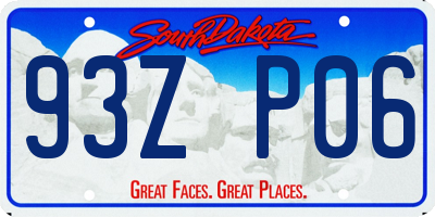 SD license plate 93ZP06