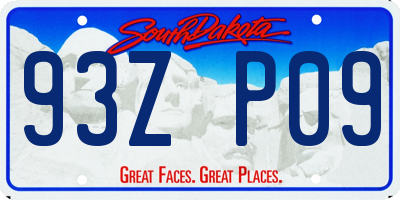 SD license plate 93ZP09