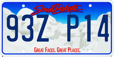 SD license plate 93ZP14