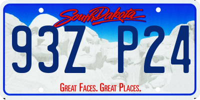 SD license plate 93ZP24
