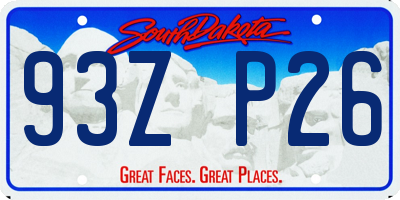 SD license plate 93ZP26
