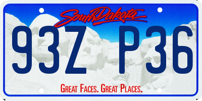 SD license plate 93ZP36