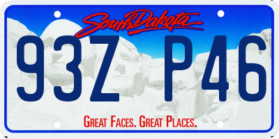 SD license plate 93ZP46