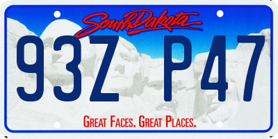 SD license plate 93ZP47