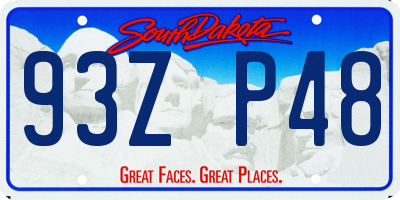 SD license plate 93ZP48
