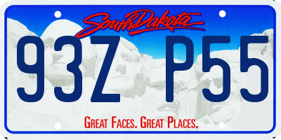 SD license plate 93ZP55