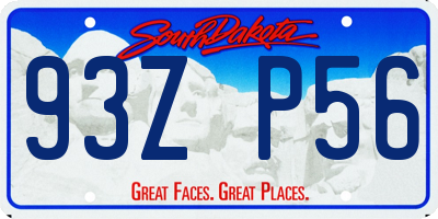 SD license plate 93ZP56